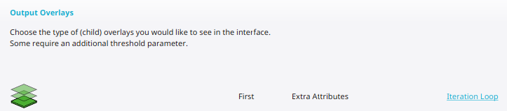 The Iteration Loop link found in the Output Overlays step.