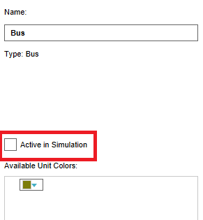 Uncheck the Active in Simulation checkbox.