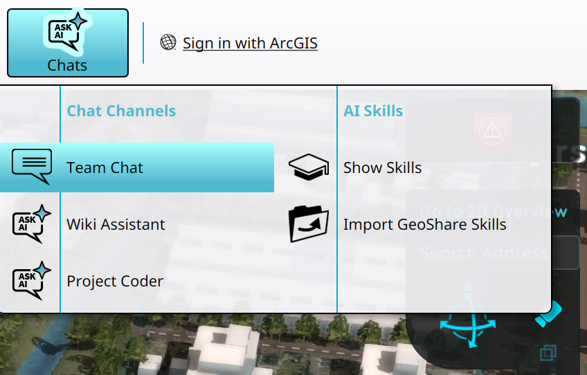 Accessing Team Chat in the Chats popup