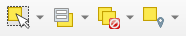 Feature selection buttons in QGIS.