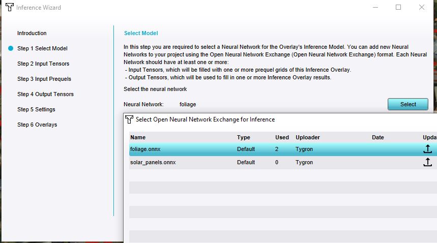 Select the 'Foliage neural network