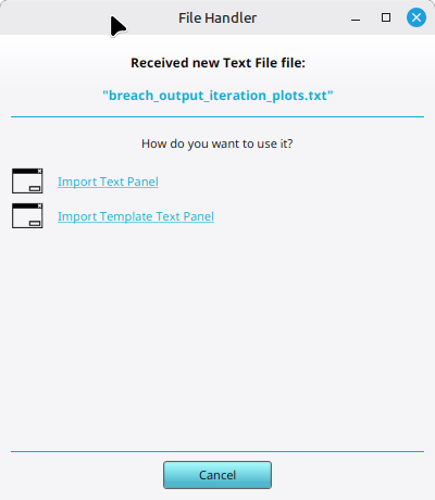 Selecting the option Import Template Excel File