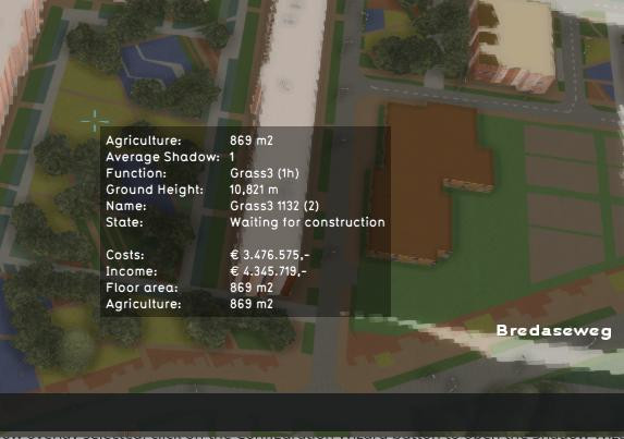 Tooltip of calculated shadow overlay.