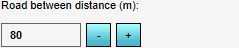 Change the "Road between distance" parameter of the Parametric Design.