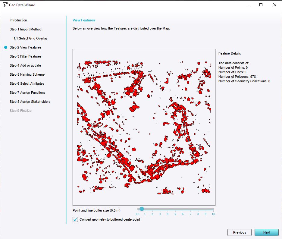 Select the option Convert geometry to buffered centerpoint.