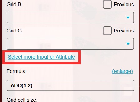 Click on 'Select more Input or Attfribute'.