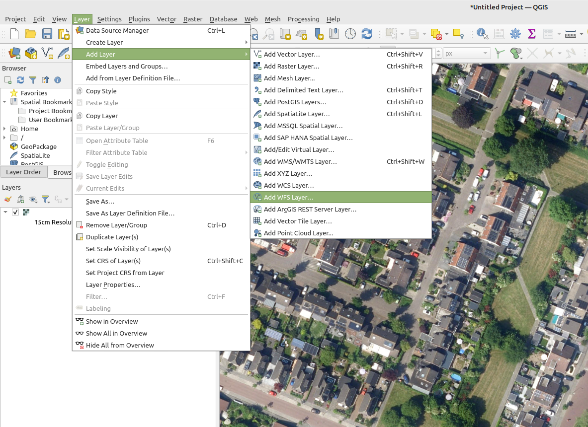 Add WFS Layer in QGIS