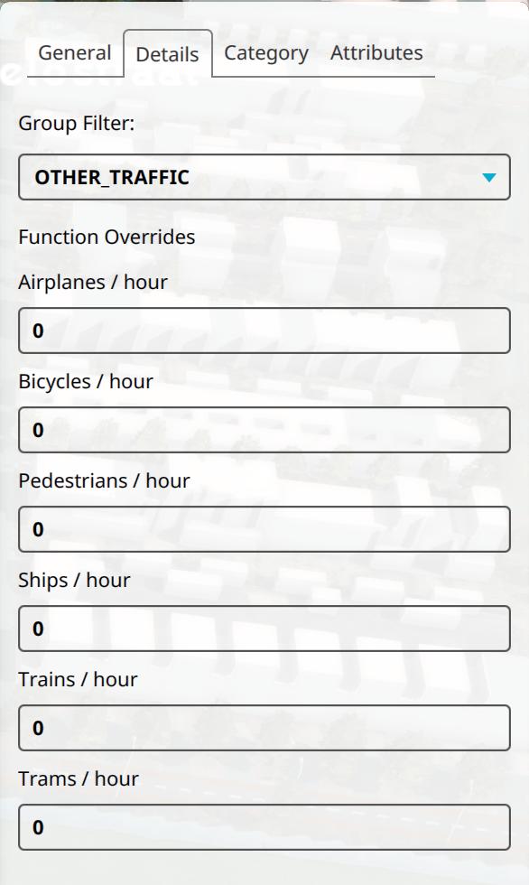 Change the other units per hour in the right panel by selecting OTHER_TRAFFIC for group filter.