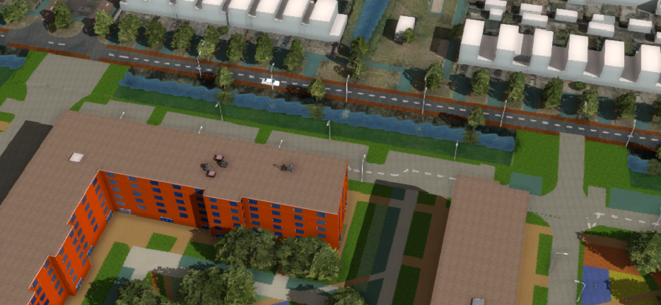 Effect of using a Grid Spatials to adjust terrain height and type.