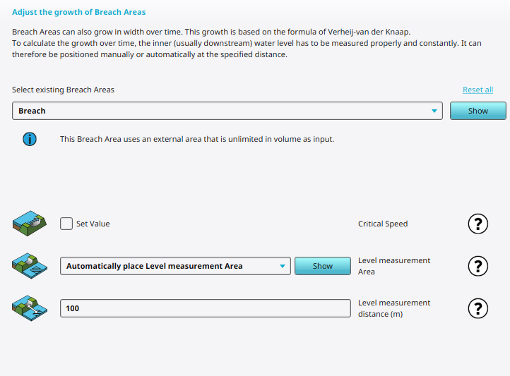 Unsetting the Critical speed option, disabling automatic breach growth.