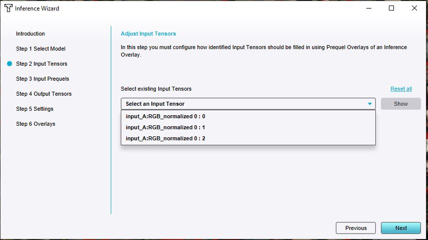 Verify the existence of input tensors