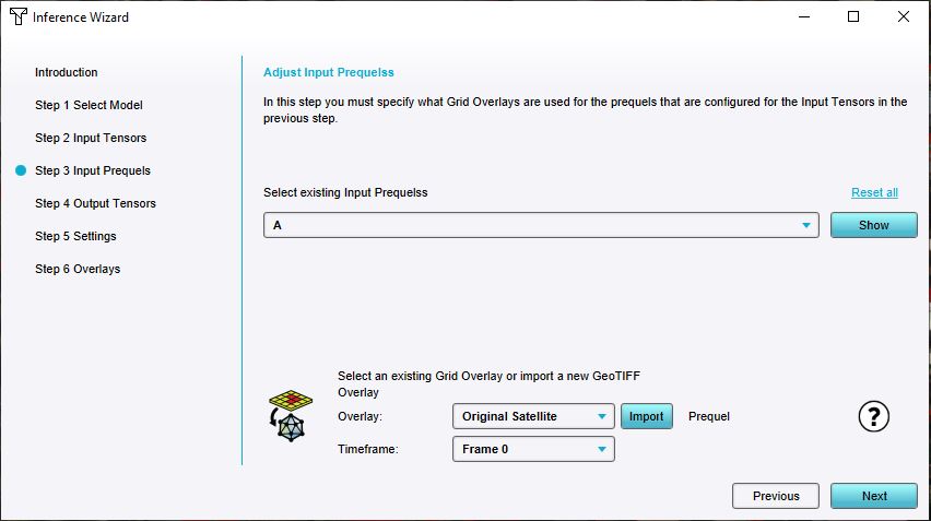 Select 'Satellite Overlay' for prequel A