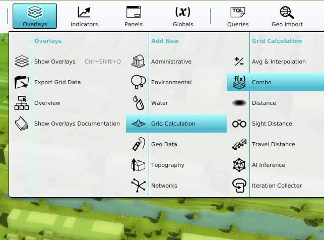 Add a Combo Overlay with the Height Map Overlay as input A, and the Avg Overlay as input B.