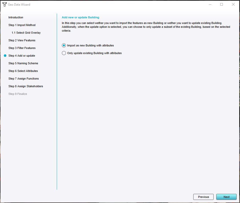 Import as new Buildings with attributes.