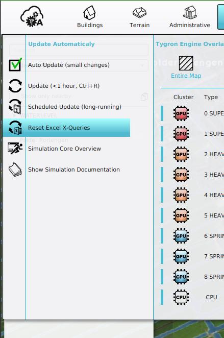 Reset Excel X-Queries under Calculation Cloud.