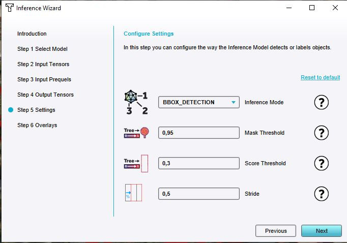 Configure the settings accordingly to identify enough foliage